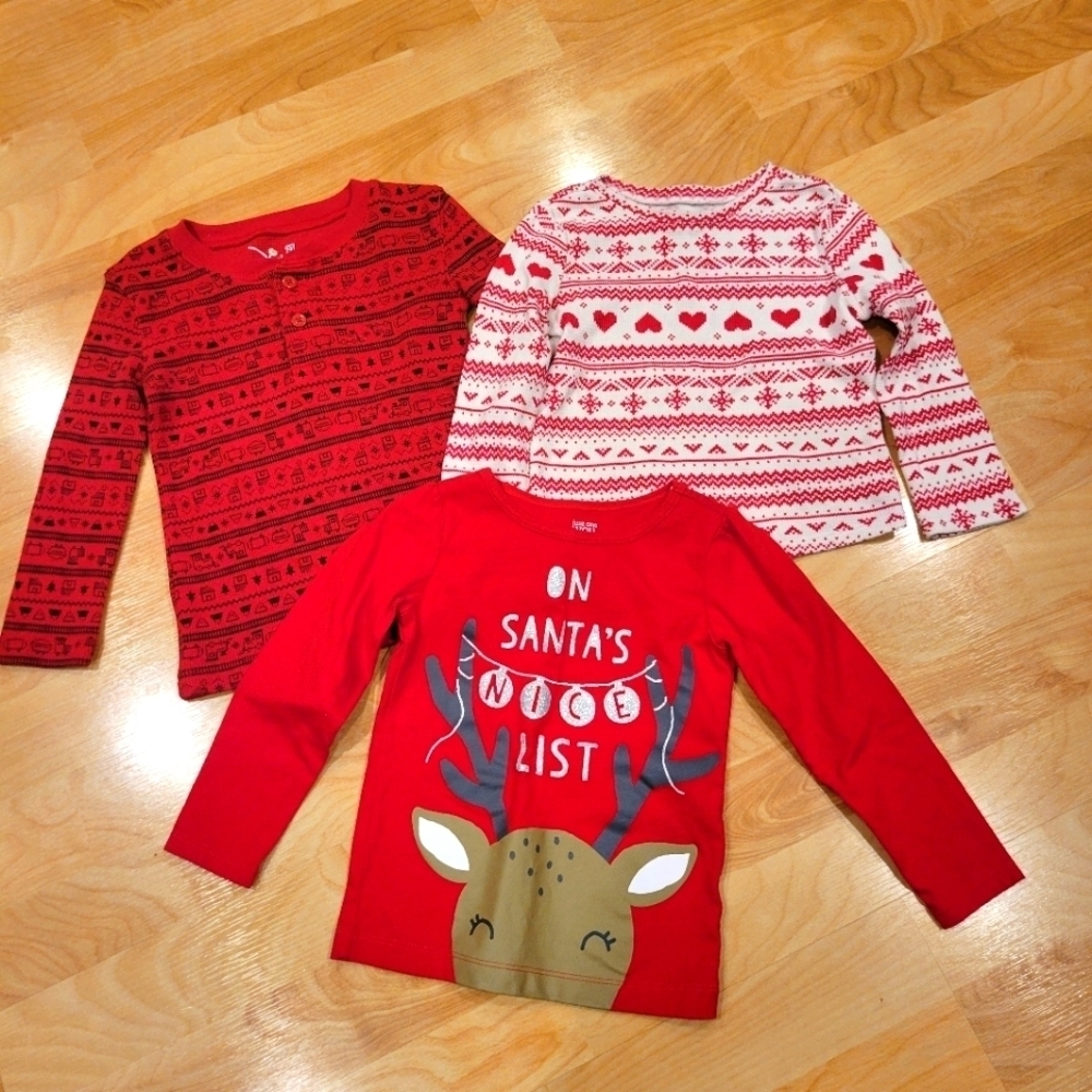 Long sleeve shirt bundle size  2T Hpliday Winter Christmas